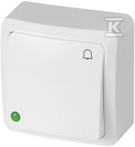 ŁĄCZ.DZWONEK ZWIERNY N/T IP20 BIAŁY B