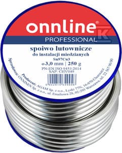LUT MIĘKKI SN97CU3 3,0MM 250G ONNLINE