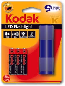 LATARKA 9LED+3XLR3 NIEBIESKA