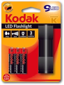 LATARKA 9LED+3XLR3 CZARNA