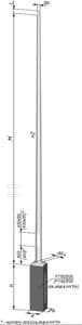 SŁUP NT S-60PC STOŻEK/ŚCIANKA 3MM