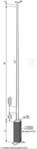 SŁUP NT S-90PC STOŻEK/ŚCIANKA 3MM