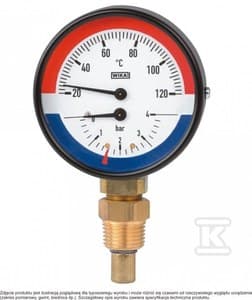 TERMOMANOMETR WP80R R1/2 1,0MPA/120ST.C