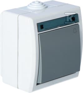 ŁĄCZ.DZWONEK N/T IP55 SZARY AQUANT
