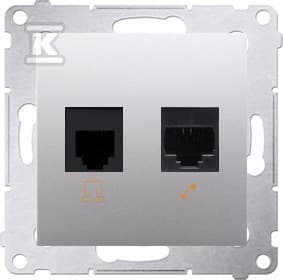 GN.KOMP.RJ45+TELEF.RJ12 SREB.MAT SIMON54